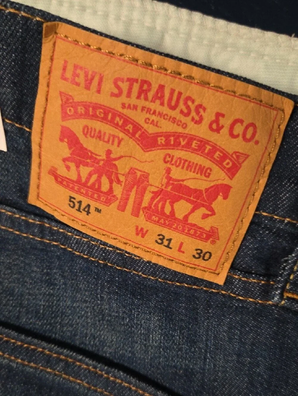 Levi's 514 Dark Blue Straight Fit Men's Jeans